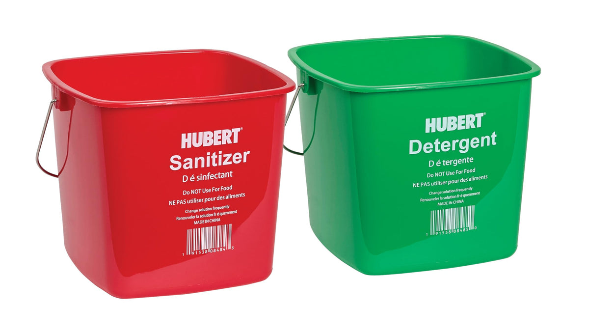 HUBERT Red/Green / 3 QT, 2PK / 3 QT Buckets