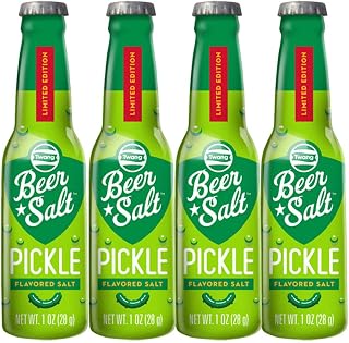 Twang Pickle Beer Salts, Pickled Flavored Beer Salts, Pack of 4 Bottles, 1.0 oz Each Bottle