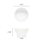 Color white melamine dinnerware collection 4.68 inch soup bowl - 10 oz by Thunder Group – 10.0 ounces, Melamine, White, Model CR5804W