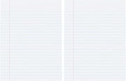 Pacon Composition Paper, 8"X10 1/2", 3/8" Ruling, White, 500 Sheets (Pack of 2)