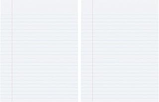 Pacon Composition Paper, 8"X10 1/2", 3/8" Ruling, White, 500 Sheets (Pack of 2)