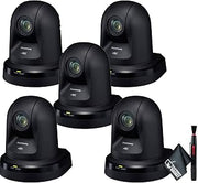 Panasonic AW-UE70 4K PTZ Camera 5-Pack (Black) Bundle