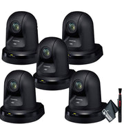 AW-UE70 4K PTZ Camera 5-Pack (Black) Bundle by Panasonic – Model AW-UE70KPJ_EDIRD_23-DR