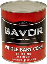 Savor Imports Whole Baby Corn, 150 Count, 6 Containers per Case, Ready-to-Cook, Ambient Temperature