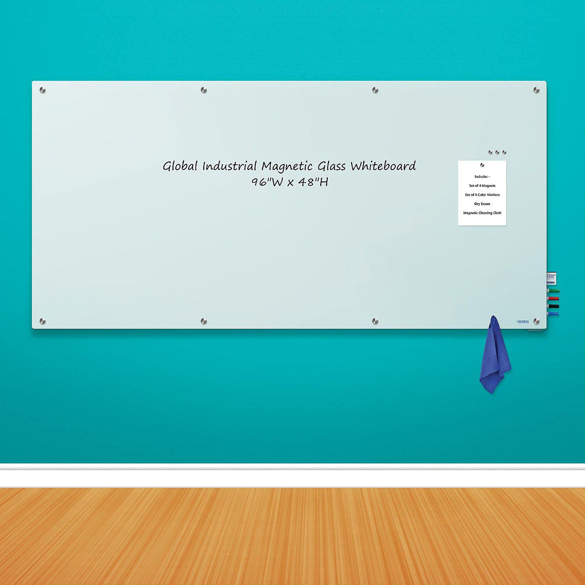 Global Industrial 96"W x 48"H / White / Industrial Dry Erase Boards