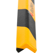 90-Degree Flat Shelf Bumper Guard by Global Industrial – Polyurethane Foam, Black/Yellow, Model PCP10013
