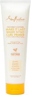 Shea Moisture SheaMoisture Coconut Custard Curl Defining Cream - Make It Last Wash N' Go Primer, Enhancer & Detangler for Wavy & Curly Hair, Organic Shea Butter, 10.3 Oz