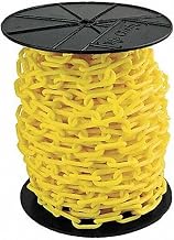 Mr. Chain Plastic Barrier Chain Reel, Yellow, 200 ft Length (30102)