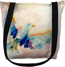 Betsydrake TY135G 18 x 18 in. Flying Gull Tote Bag - Large Black