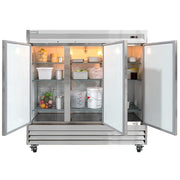 80 4/5" Three Section Reach In Refrigerator by MOTAK – 83.46x35.04x83.46, In Description, Check Images, Model MSD-3DR-BAL-X