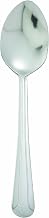 Winco 12-Piece Dominion European Table Spoon Set, 18-0 Stainless Steel | Dishwasher safe, Restaurant service, Great for Main Courses, Soups, Broth, Noodles and Tasting Service