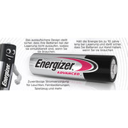 Advanced AA Batteries 1.5 V Alkaline by Energizer – Multicoloured, Model E304271000