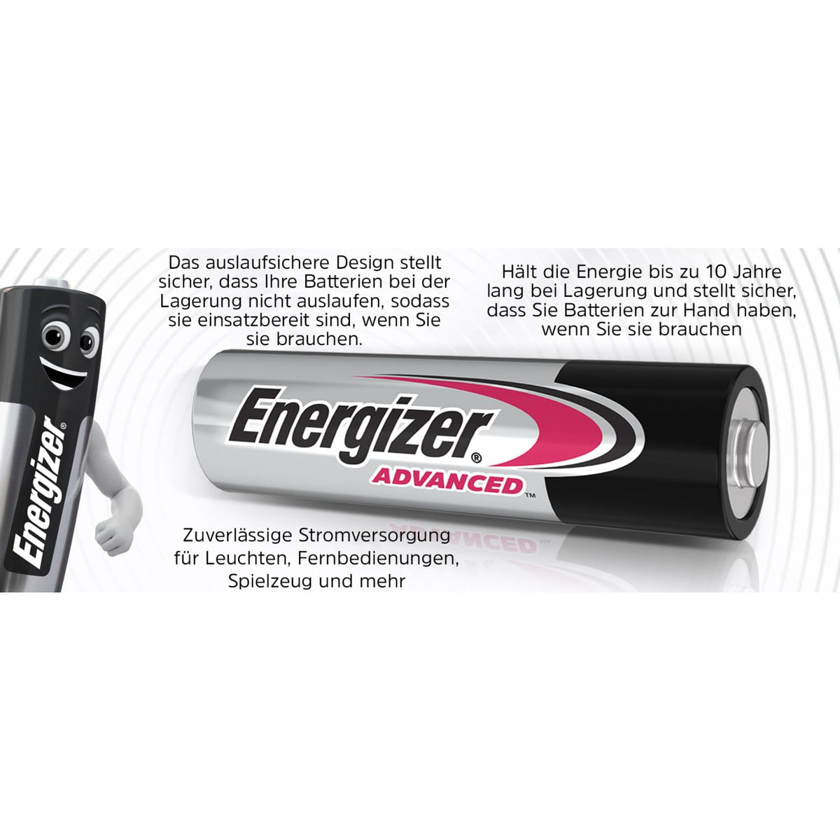 Advanced AA Batteries 1.5 V Alkaline by Energizer – Multicoloured, Model E304271000