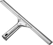 UNGER Professional Stainless Steel Heavy-Duty Squeegee, 12", Silver