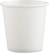 SOLO White Designer Single Sided Lined Poly Paper Hot Cup 4 Ounce
