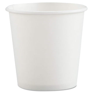 White Designer Single Sided Lined Poly Paper Hot Cup 4 Ounce by SOLO – 4 oz, 4.0 fluid_ounces, Paper, White, Pack of 1000