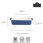 10 Strawberry Street Blue / 12" & 9.5" / Rectangle Bake & Serve Sets