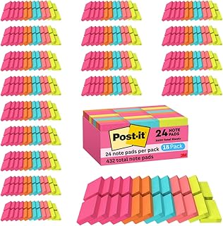 Post-it Mini Notes, 1 3/8 x 1 7/8 in, Poptimistic Collection, 18-Pack
