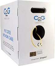 C2G 43404 Cat5e Bulk Cable - Unshielded Ethernet Network Cable with Stranded Conductors, In-Wall CMR-Rated, TAA Compliant, Yellow (1000 Feet, 304.8 Meters)