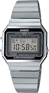 Casio A700W-1A Digital Unisex Watch Retro Stainless Steel LED A700