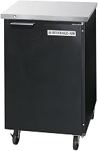 Beverage-Air BB24-1-B 24" One Solid Door Back Bar Refrigerator 7.8 cu. ft. Capacity Black Exterior and Rear Mounted