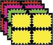 Ready Flow Blank Fluorescent Laser Cards Black Edge - 5 1/2"L x 4 1/4"L, 100 per Pack