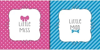 Creative Converting Bow or Bowtie? Beverage Napkin (16) Little Man or Miss Gender Reveal Shower