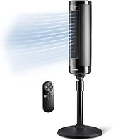 Lasko Elevation DC Tower Fan with Remote - 42" to 54" - EST100 - Black