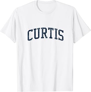 Curtis NE Vintage Athletic Sports JSN2 Navy Print T-Shirt