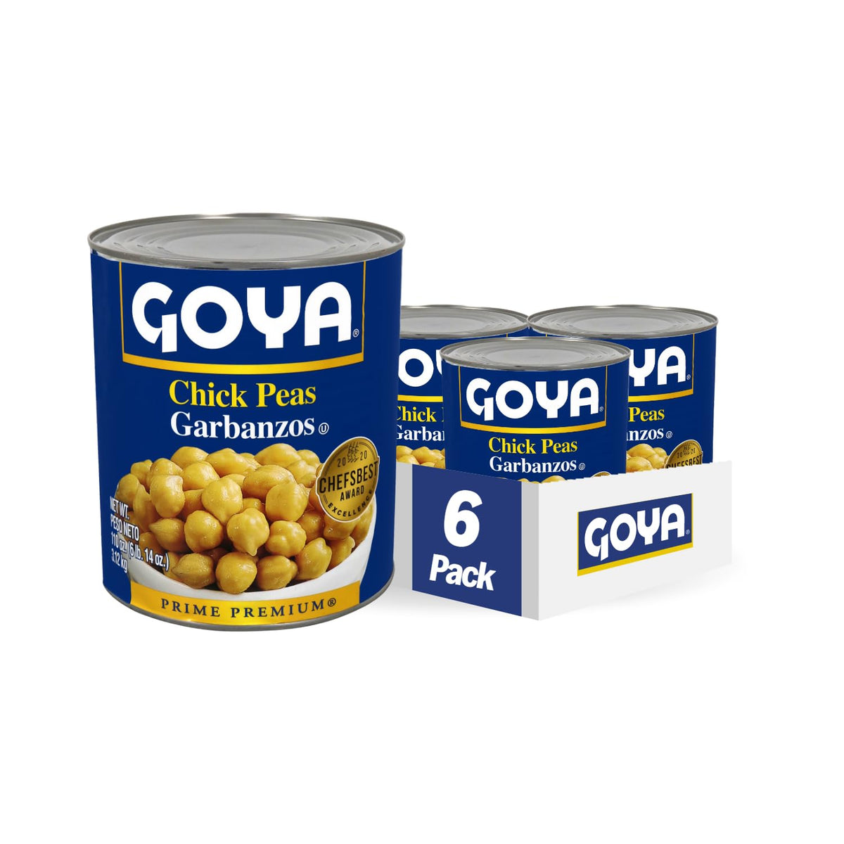 Goya CHICK PEAS / 110 Ounce (Pack of 6) / 1 Peas
