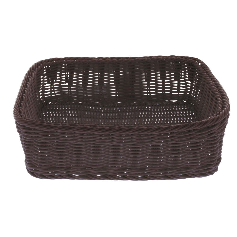 Storage Basket by HUBERT – Plastic, Brown, Model VS-5008-BRN