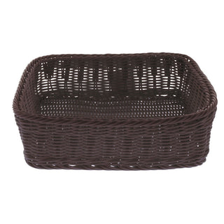 Storage Basket by HUBERT – Plastic, Brown, Model VS-5008-BRN