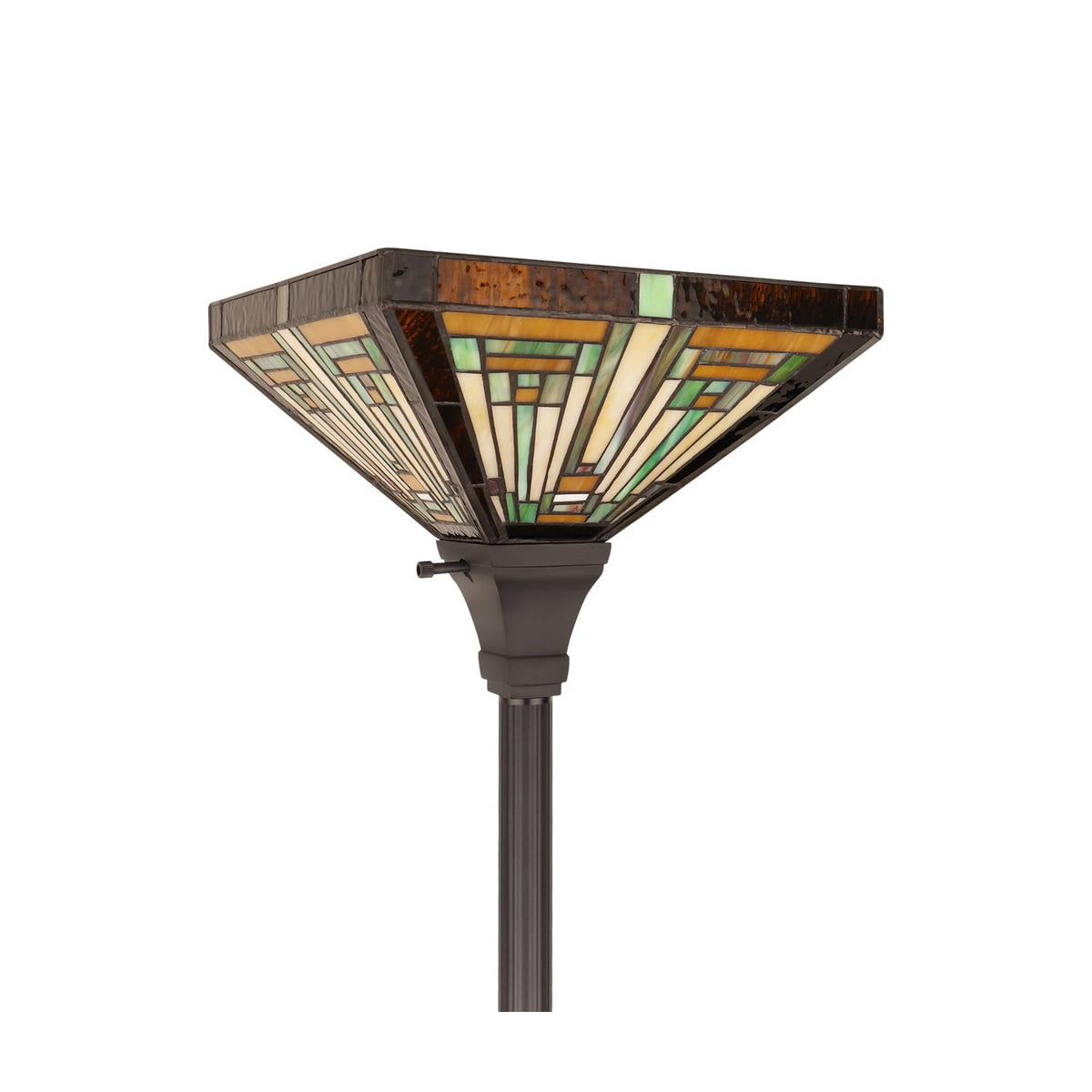 CH33359MR12-TF1 Torchiere Floor Lamp by Chloe Lighting – exact color of each glass piece may vary due to each piece being hand crafted