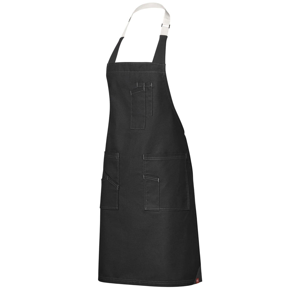 Unisex Flex Strap Utility Bib Apron by Red Kap – 22W x 34L, Polyester, Black, Model TTB2BK 22 34