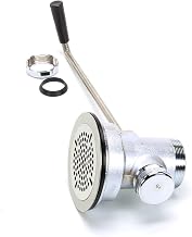T&S Brass, B-3952, 3-1/2" Waste Drain Valve with Twist Handle and 2" NPT Male x 1-1/2" NPT Female Outlet Connection, Stainless Steel