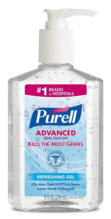 Advanced Hand Sanitizer Gel by Purell – 8 Fl Oz, Multicolor, Model PPAX1189315