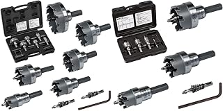 KLEIN TOOLS Hole Cutter Kits with Carbide Cutters, Pilot Bits, and Plastic Carrying Case (8-Piece and 4-Piece)