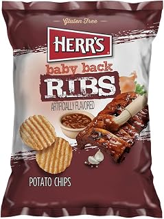herrs Herr's Baby Back Ribs Potato Chips 1 Oz. (Pack of 7)