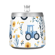 Blue Tractor Sunflower Pattern Splash Ashtray with Lid by ALAZA – Stainless Steel, C4736, Model g541054987p1082c1149s2657