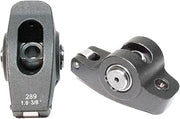 PRW Rocker Arm, Pro Billet, 3/8 in Stud Mount, 1.60 Ratio, Full Roller, Aluminum, Black Anodized