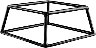 Elite Global Solutions 7" x 6" Black Rubber Coated Steel Pedestal | Dishwasher safe, Elevate display, Non-slip rubber coating