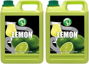 Possmei Lemon Flavored Syrup, 5.5 Pound Plastic Jar 2 Pack