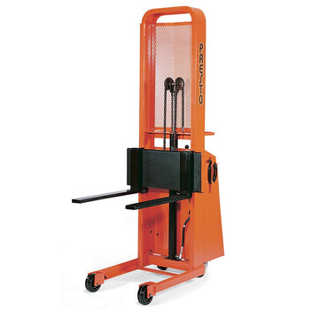 Battery-Powered Stackers - 2000-Lb. Capacity - 5-1/4-78" Lift Height - 25" Adjustable Forks by Presto – Model B-678-2000