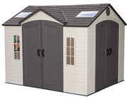 Dual Entry Storage Shed by LIFETIME – Steel-Reinforced Polyethylene, Mixed Colors, Model 60001