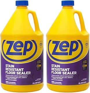 Zep Stain Resistant Floor Sealer - 1 Gallon - ZUFSLR128 - Durable, Long Lasting Seal (Pack of 2)