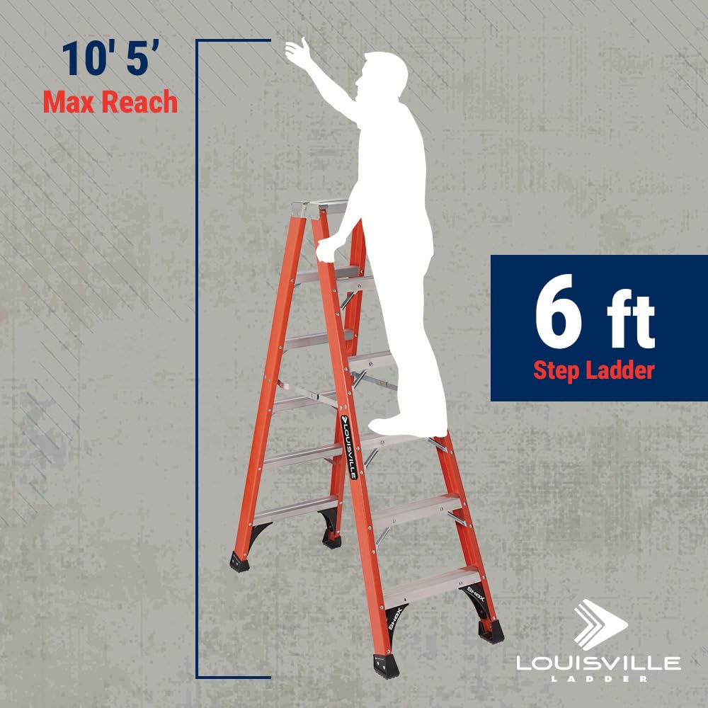 Louisville Ladder 6 feet / Orange / Fiberglass Step Ladders