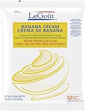 LeGout Banana Cream Instant Pudding and Pie Filling Colors from Natural Sources, 24 oz, Pack of 12