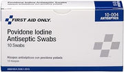 First Aid Only 10-004 PVP Iodine Swabs, 10 Per Box