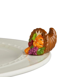 Nora Fleming Ceramic Mini Figurine, Cornucopia Design, Autumn's Bounty