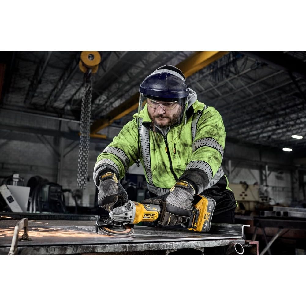 20V MAX* XR Brushless Cordless 4-1/2-5 in. Angle Grinder (Tool Only) () by DEWALT – Standard, Metal, Black, Yellow, Model DCG410B